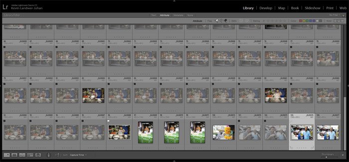 screen grab from Adobe Lightroom of photos at Chiang Mai markets