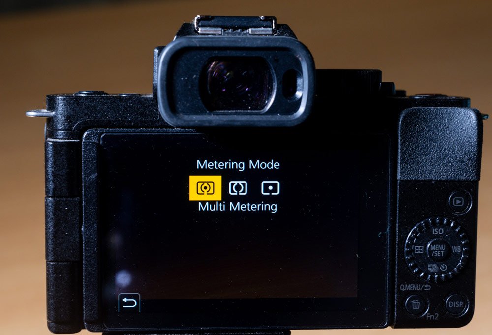 new camera set up metering mode