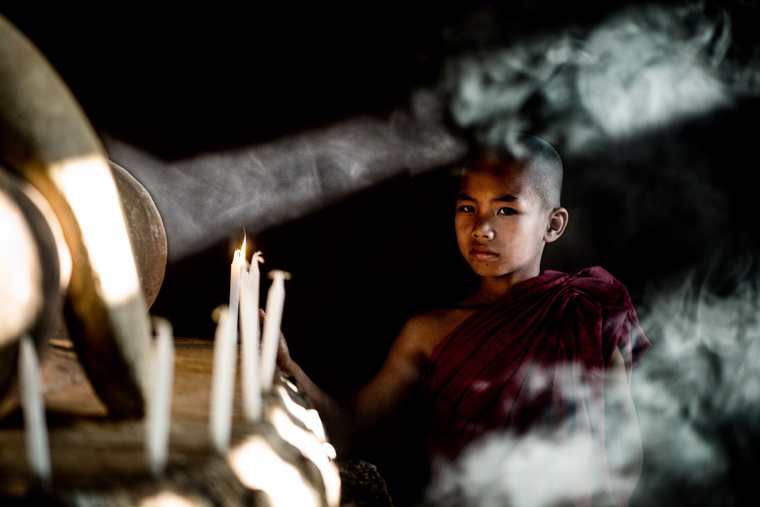 novice monk environmental portrait © Kevin Landwer-Johan