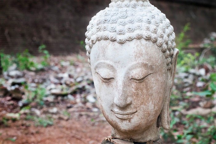 Low Contrast Buddha Image taken during a Chiang Mai Photo Workshop