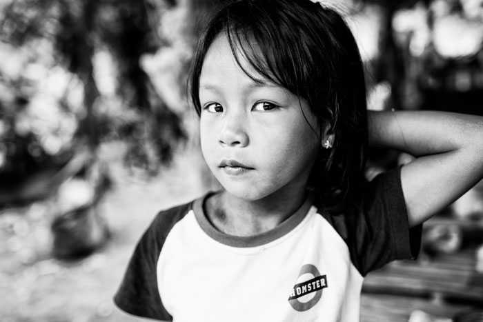 Young Kayan girl with no neck rings