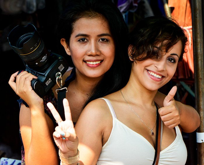 Two women on a Chiang Mai Photo Workshop