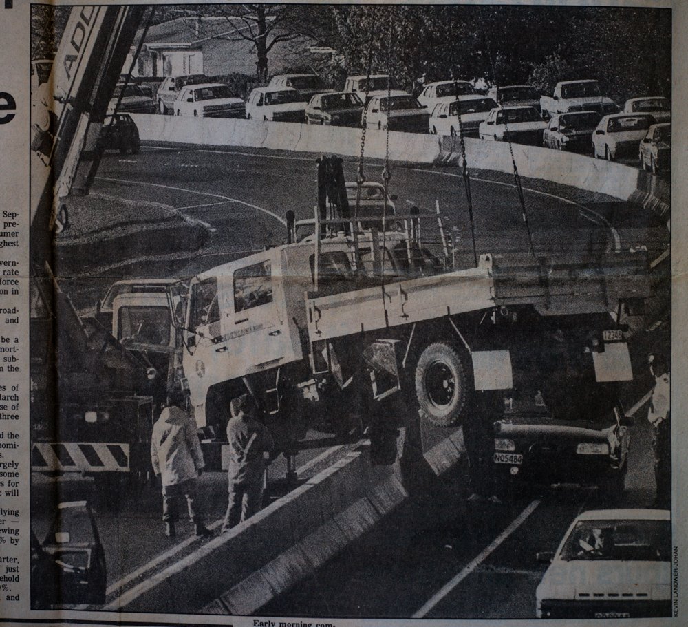 News photo of a truck on a motorway