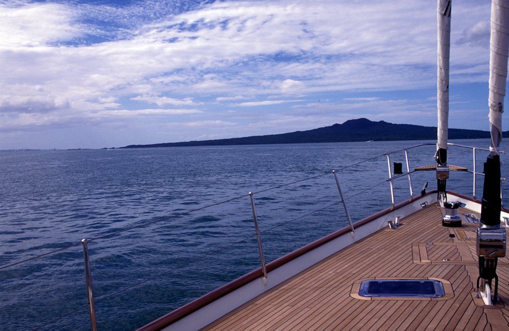 From the deck of a Yacht on Auckland harbour. Freelancing as a photographer