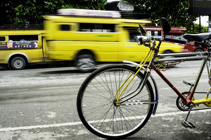 Chiang Mai Traffic at the market. how to tell stories with photos