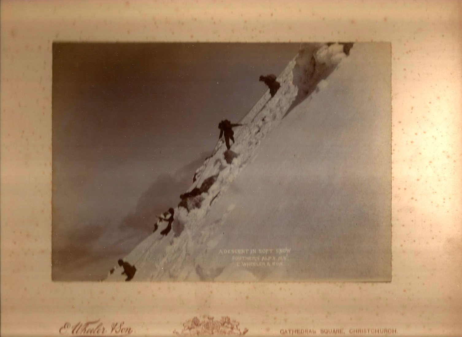 early New Zealand Photogapher Fred Cooper's photo in the Southern Alps