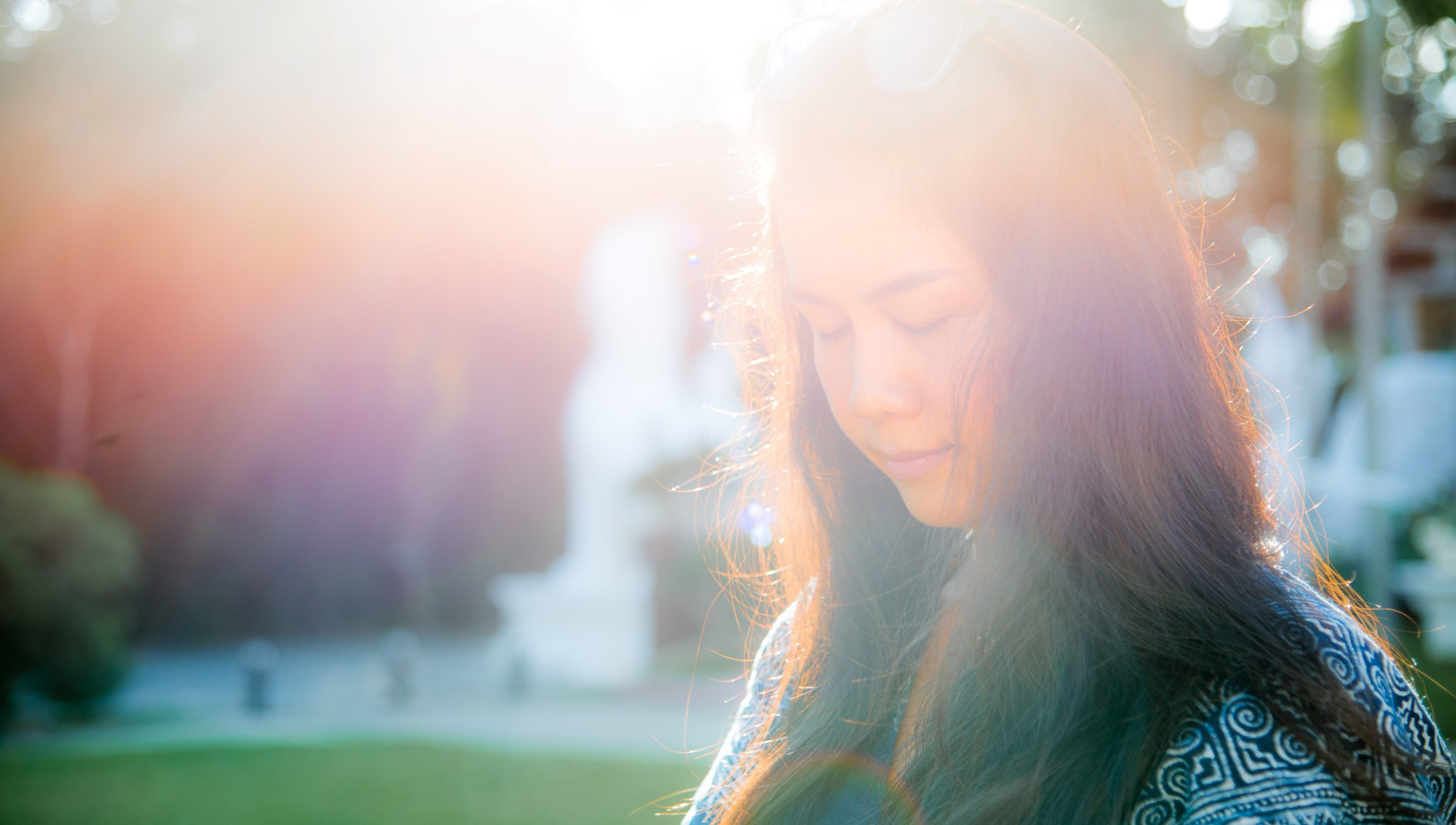 Backlit portrait in the morning light