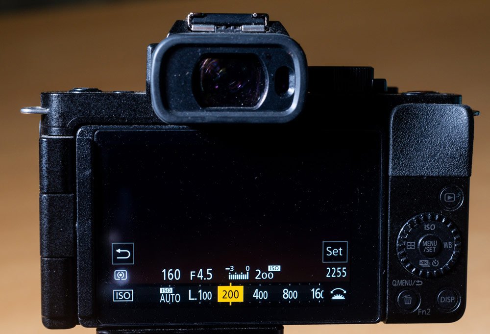 Setting ISO on a mirrorless camera